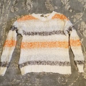 Anthropologie striped tie  back sweater XSmall